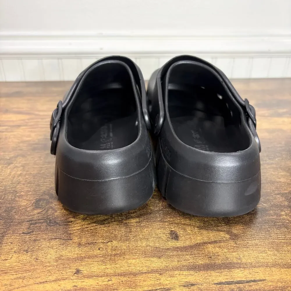 Birkenstock EU 41 Birki Flow EVA Clogs M8 W10 Recovery Shoes Black Plastic - Picture 4 of 12